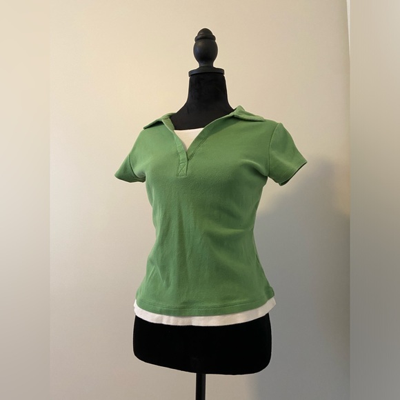 Dress Barn Green Layered T-Shirt - Picture 1 of 3